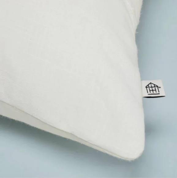 Hearth & Hearth Slub Center Stripe Oversized Lumbar Oblong Bed Pillow - Picture 6 of 14